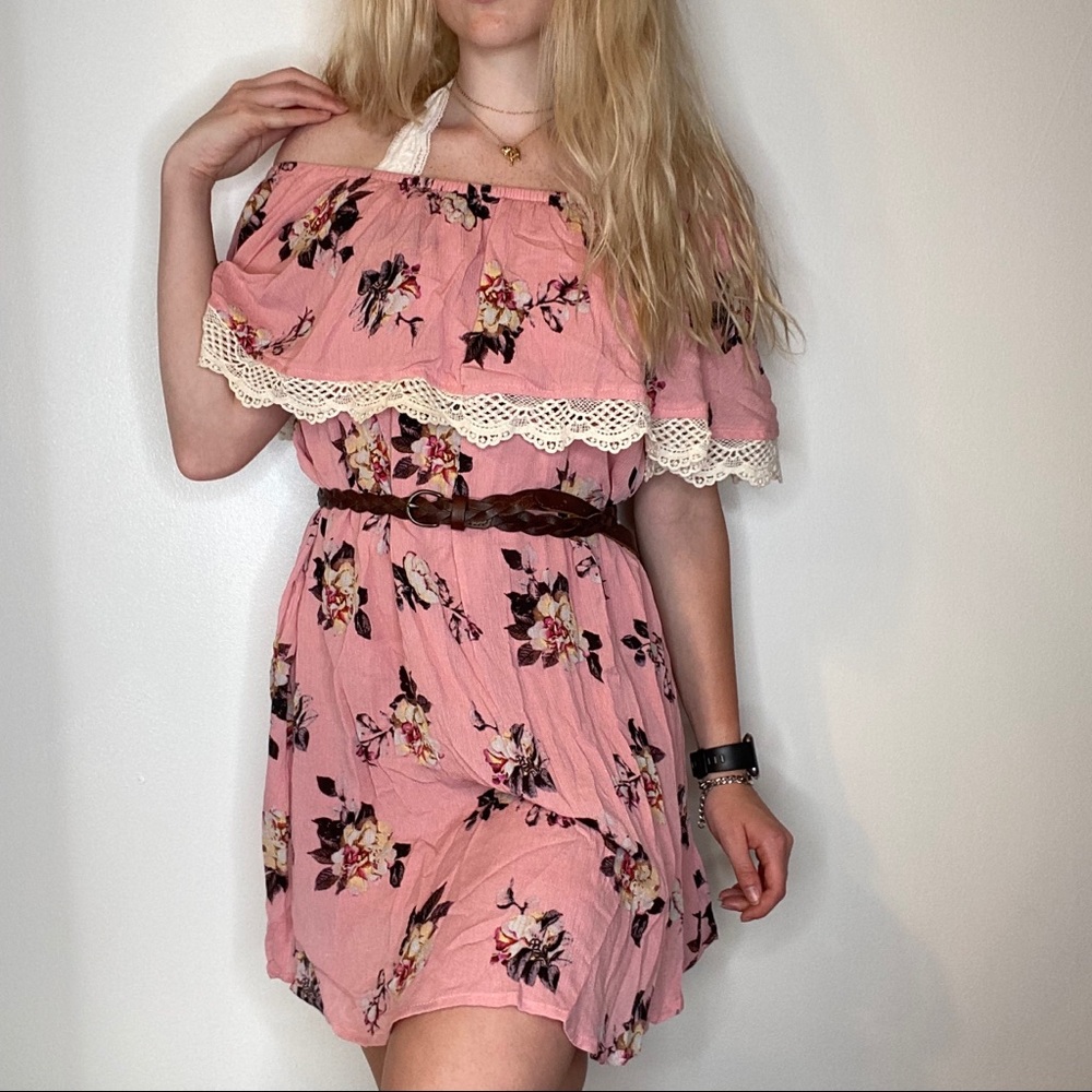 Flowy Pink Floral Dress (Rue 21-s)